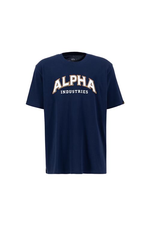 ALPHA INDUSTRIES Bluser & t-shirts 'College'  navy / abrikos / hvid