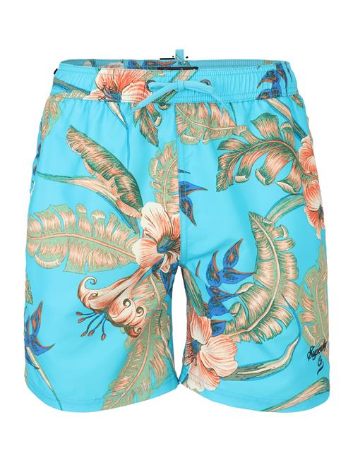 Superdry & Co Badeshorts  lyseblå / cappuccino / gran / abrikos