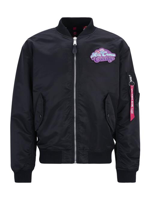 ALPHA INDUSTRIES Overgangsjakke 'MA-1 Candy'  azur / lilla / pink / sort