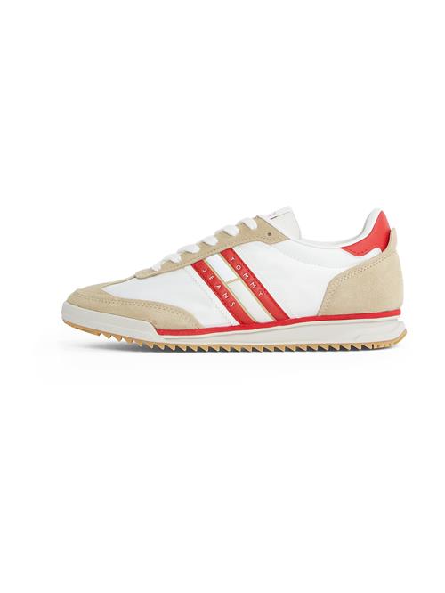 Tommy Jeans Sneaker low 'Retro'  mørkebeige / rød / hvid