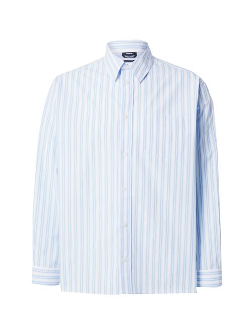 DENHAM Skjorte 'NOAH'  lyseblå / hvid