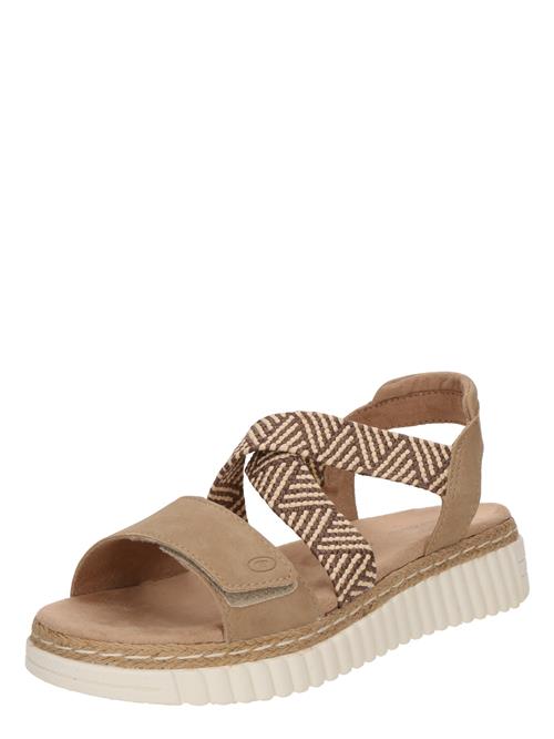 TOM TAILOR Sandaler  creme / camel / brun