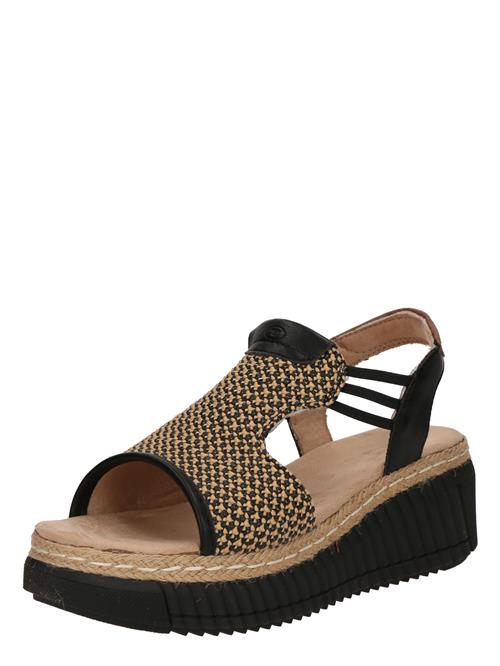 TOM TAILOR Sandaler  sand / sort