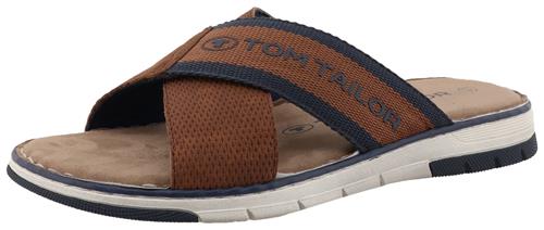 TOM TAILOR Pantoletter  marin / brun
