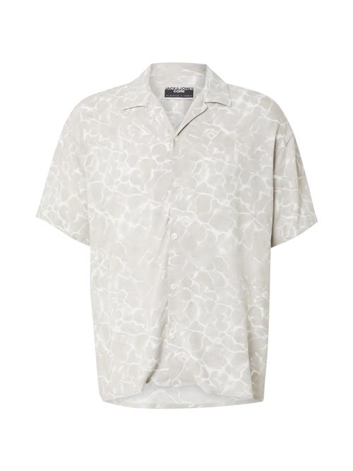 JACK & JONES Skjorte 'JCOInfinity'  nude / hvid
