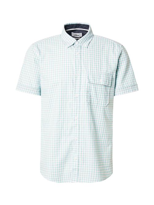 s.Oliver Skjorte  turkis / sepia / hvid