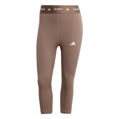 ADIDAS PERFORMANCE Sportsbukser 'TECHFIT Capri'  umbra / hvid