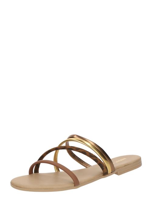 ABOUT YOU Pantoletter 'Pia'  cognac / bronze / sølv