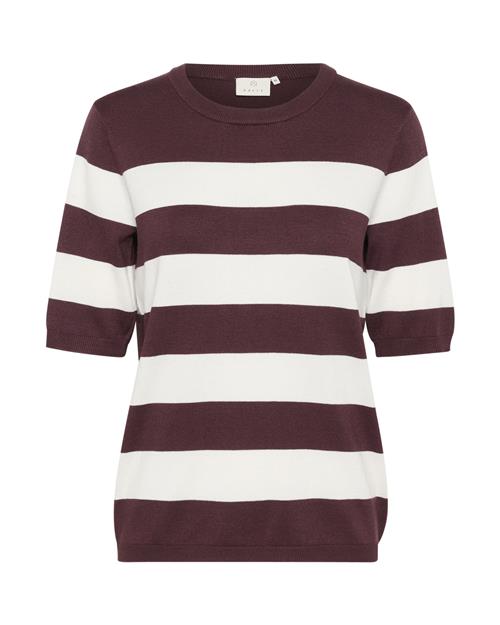 Kaffe Pullover 'KALizza'  mørkebrun / hvid