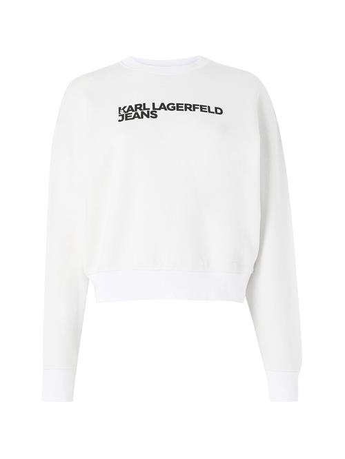 KARL LAGERFELD JEANS Sweatshirt 'ESSENTIAL'  sort / hvid