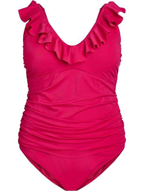 Swim by Zizzi Badedragt 'Skitrin'  hindbær