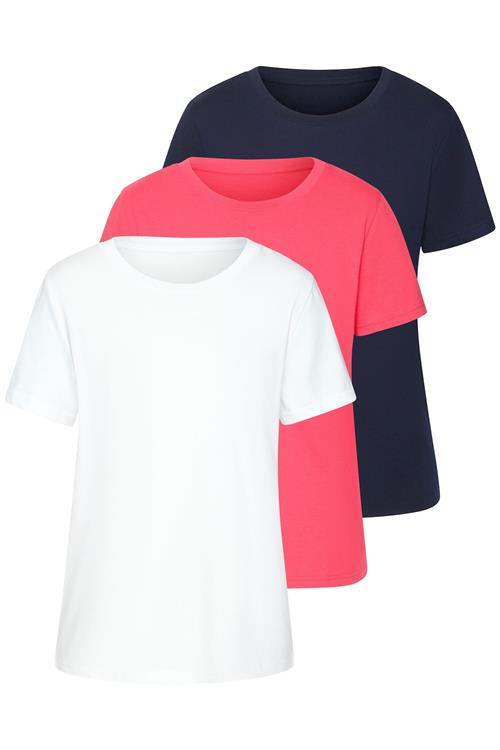BEACH TIME Shirts  pink / sort / hvid