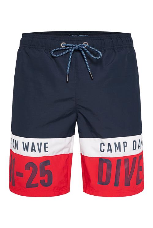 CAMP DAVID Badeshorts  blå / rød / hvid