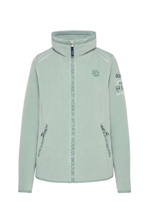 Soccx Fleecejakke 'Rock The Boat'  lyseblå / mørkegrøn