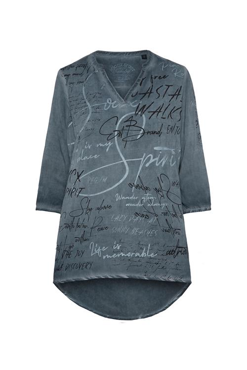 Soccx Tunika 'Wanderlust'  røgblå / dueblå / sort