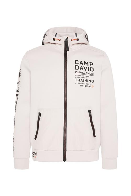 CAMP DAVID Sweatjakke  orange / sort / uldhvid