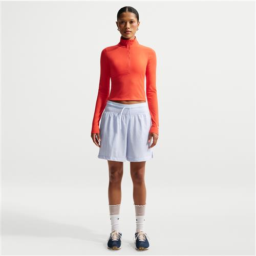 Løse Nike -shorts med høj talje i letvægtsripstop til kvinder - blå