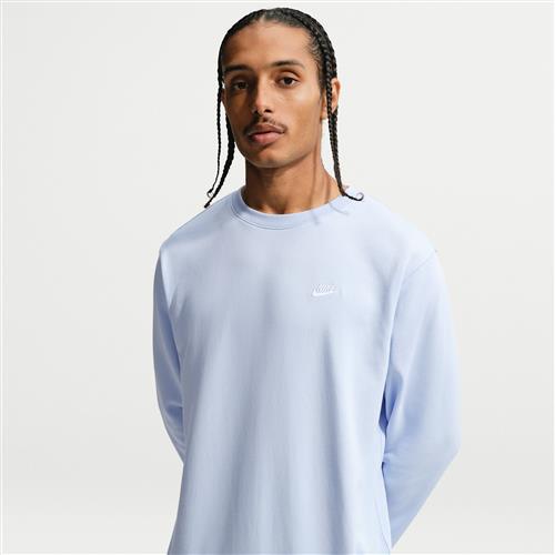 Nike Club-crewtrøje i french terry til mænd - blå