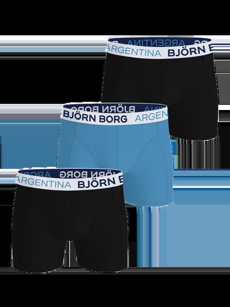 Björn Borg Cotton Stretch Boxers Argentina 3-pack Sort, XL