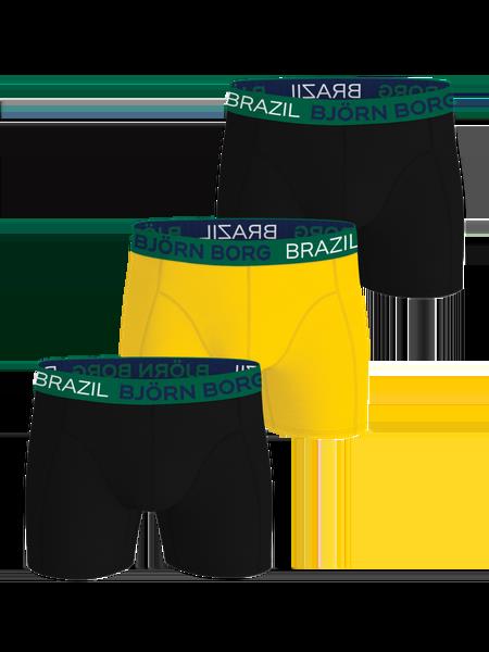 Björn Borg Cotton Stretch Boxers Brazil 3-pack Sort, XL