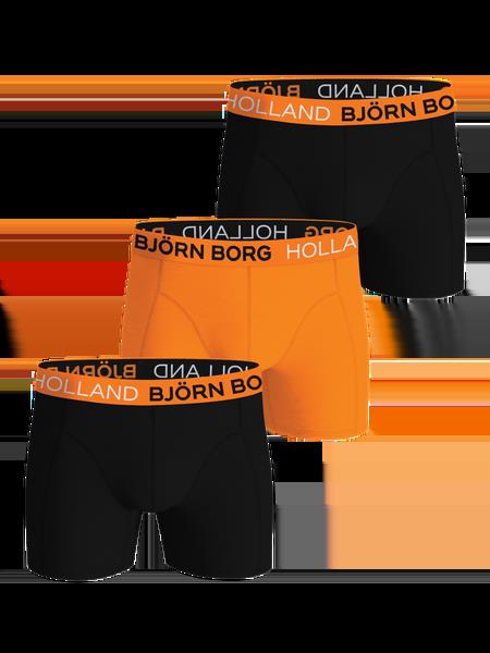 Björn Borg Cotton Stretch Boxers Holland 3-pack Sort, XL