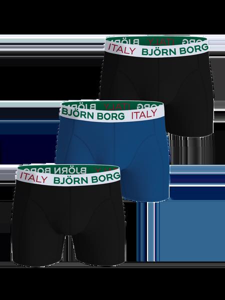 Björn Borg Cotton Stretch Boxers Italy 3-pack Sort, L