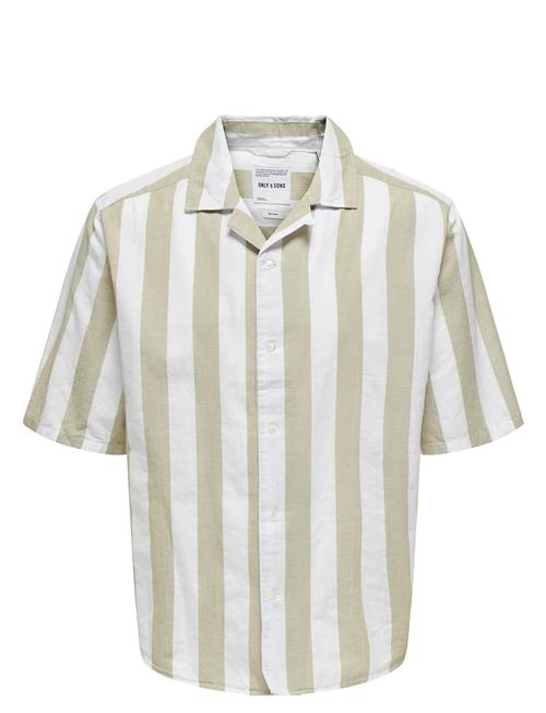 ONLY & SONS | Onstes Rlx Ctn Slub Stripe Ss Shirt | XXL