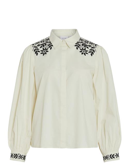 Vila | Vicaria L/S Embroidery Shirt/R | 38