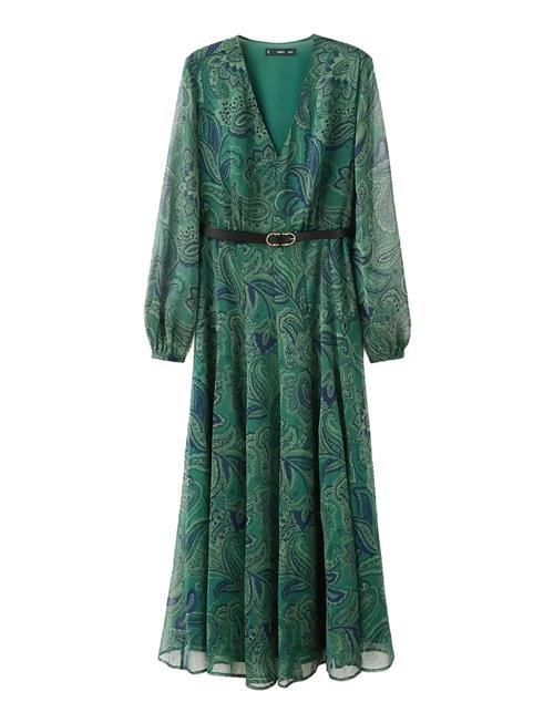 Mango | Belt Printed Dress | L