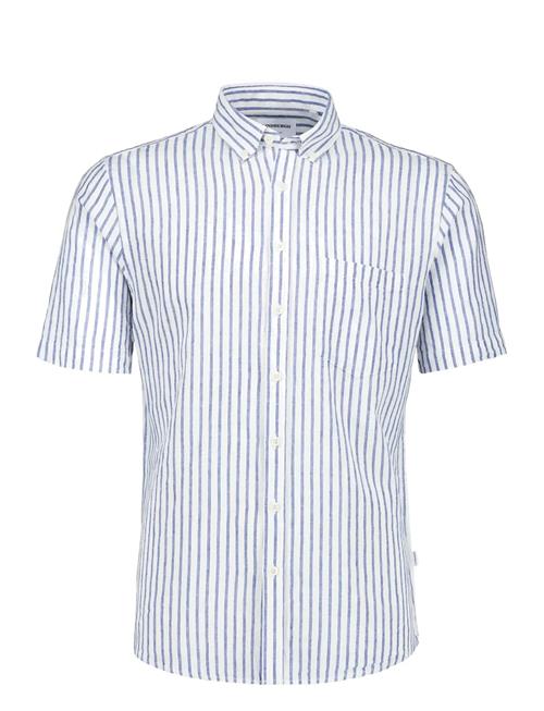 Lindbergh | Striped Cotton/Linen Shirt S/S | XXXL