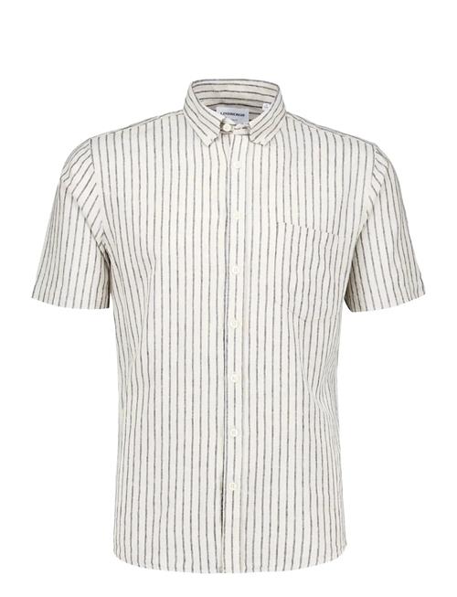 Lindbergh | Striped Cotton/Linen Shirt S/S | XXXL