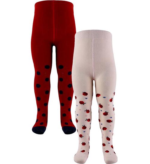 Konges Sløjd Strømpebukser - Jacquard - 2-pak - Ladybug