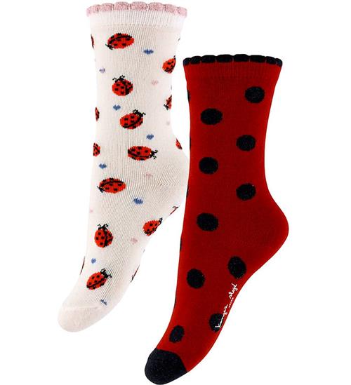 Konges Sløjd Strømper - Jacquard - 2-pak - Ladybug