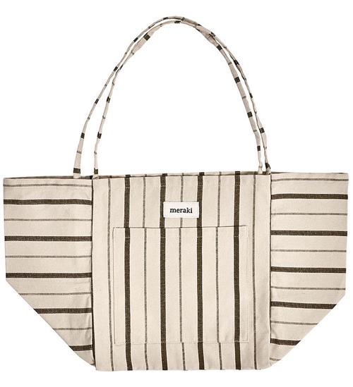 Meraki Shopper - Råhvid/Armygrøn