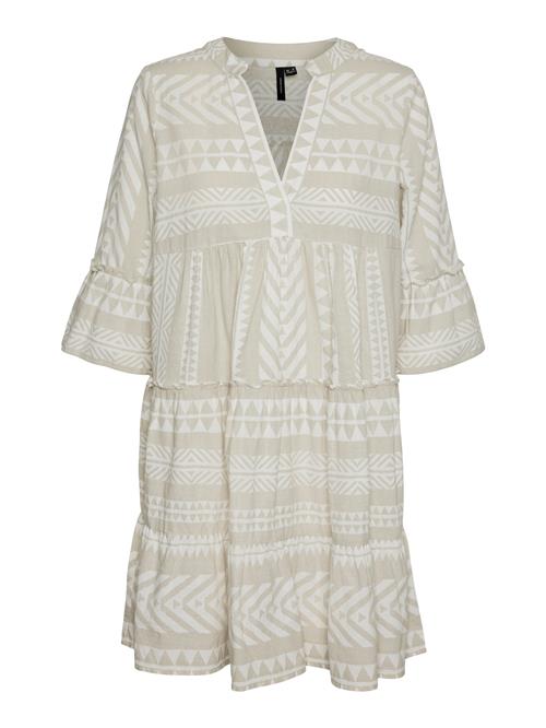 VERO MODA Kjole 'Dicthe'  beige / hvid