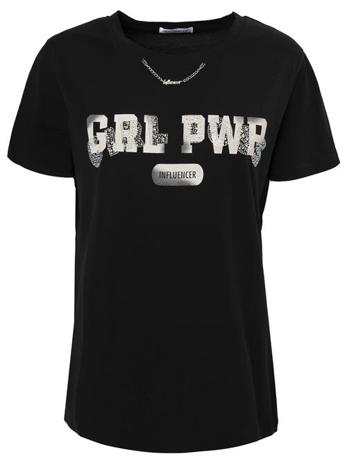 Influencer Shirts 'Girl Power'  gylden gul / sort