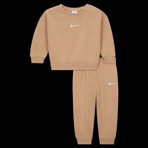 Nike Essentials-crewtrøjesæt i to pieces i fleece til babyer - brun
