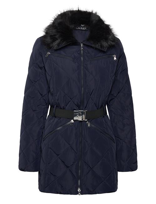 Lauren Ralph Lauren | Faux-Fur-Trim Diamond-Quilted Down Coat | S