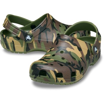 Crocs Classic Camo Clog Kids Grøn/Brun not spec US C13 (EU 30-31) Barn
