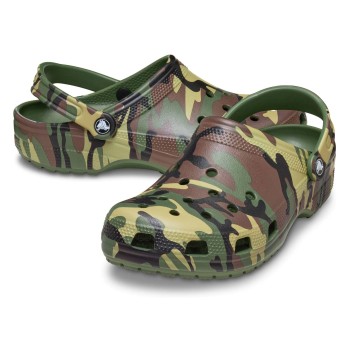 Crocs Classic Camo Clog Unisex Militærgrøn  US M13 (EU 48-49)