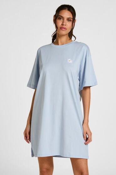 Hunkemöller natkjole med rund hals Blå