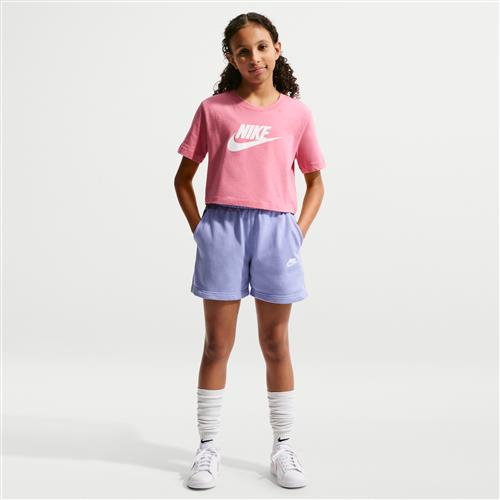 Nike Club Fleece-shorts (13 cm) i french terry til større børn (piger) - lilla