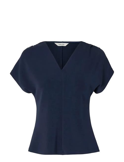Selected | Slwtenny Ss V-Neck Gathered Top Noos | XL
