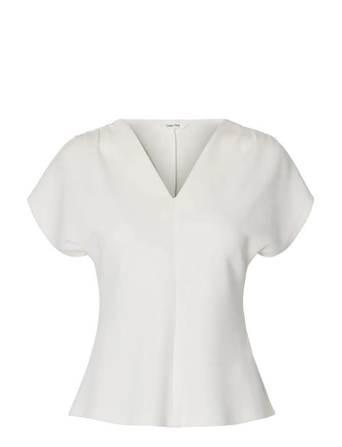 Selected | Slwtenny Ss V-Neck Gathered Top Noos | S