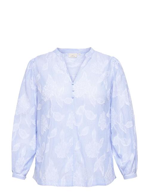 ONLY Carmakoma | Cartorra L/S V-Neck Stripe Top Wvn | 48