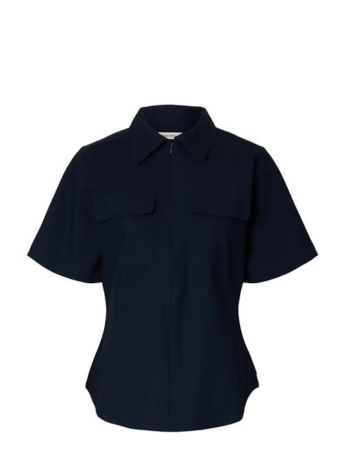 Selected | Slftora Slim Ss Zip Shirt B | 36