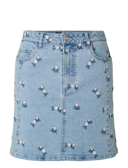 Pieces | Pcflora Hw Short Denim Emb Skirt Noos | S