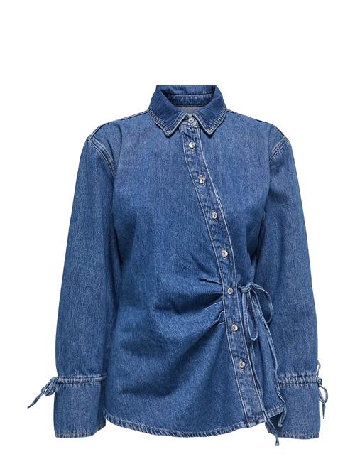 ONLY | Onlsmilla Ls Asym Tie Shirt Dnm Cs Sik | XS