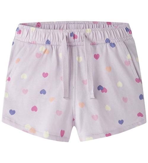 Name it Shorts - NmfVigga - Lavender Fog/Colorful Hearts