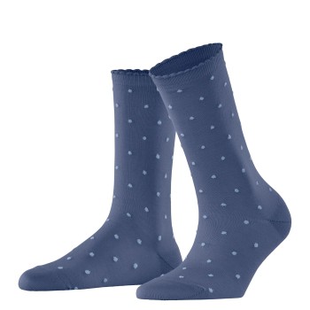 Falke Strømper Spike Dot Women Socks Mørkblå bomuld Str 39/42 Dame